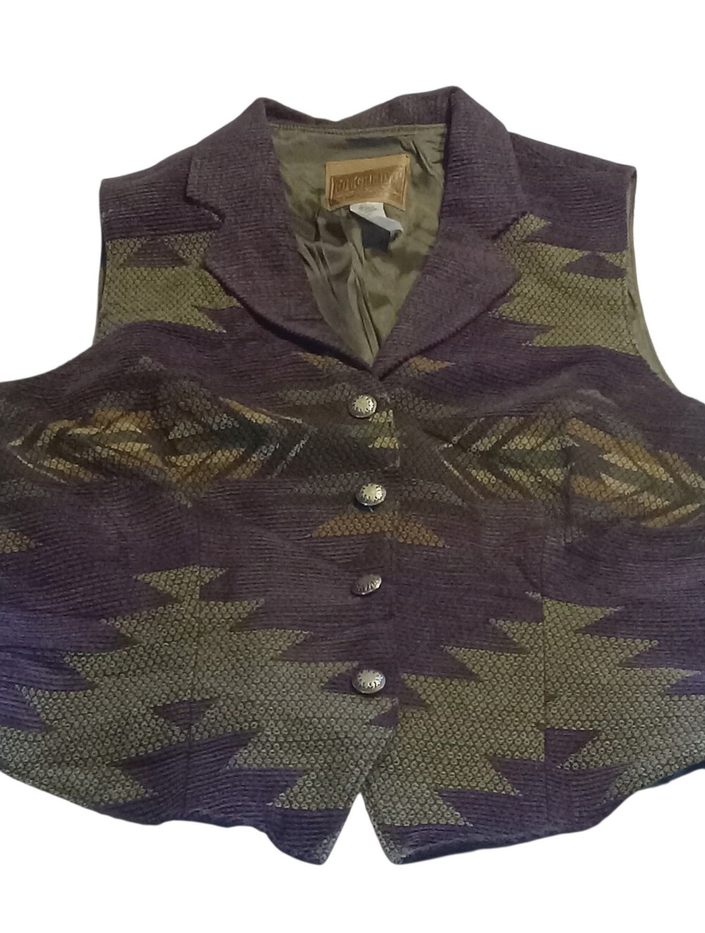 Rough Rider by Circle T Women’s Southwestern Aztec Tapestry Vest XL Lined